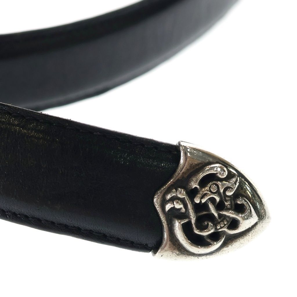 Chrome Hearts Leather Belt Celtic Talon Silver Black — view 6