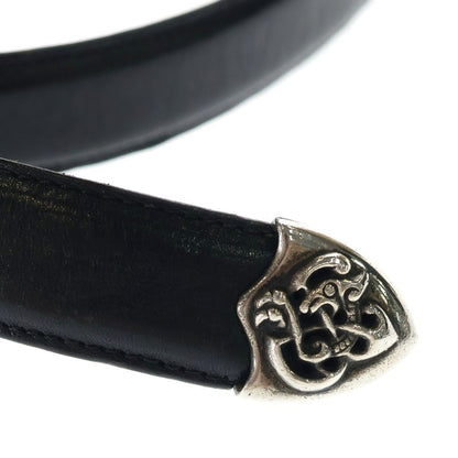 Chrome Hearts Leather Belt Celtic Talon Silver Black — view 6