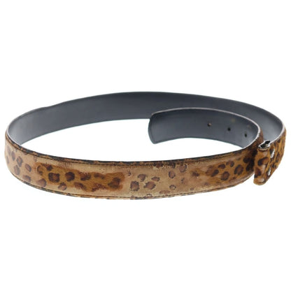 Chrome Hearts 1.5 Strap Leopard Pattern Scroll Rebe Roulis Betts Leather Belt — view 3