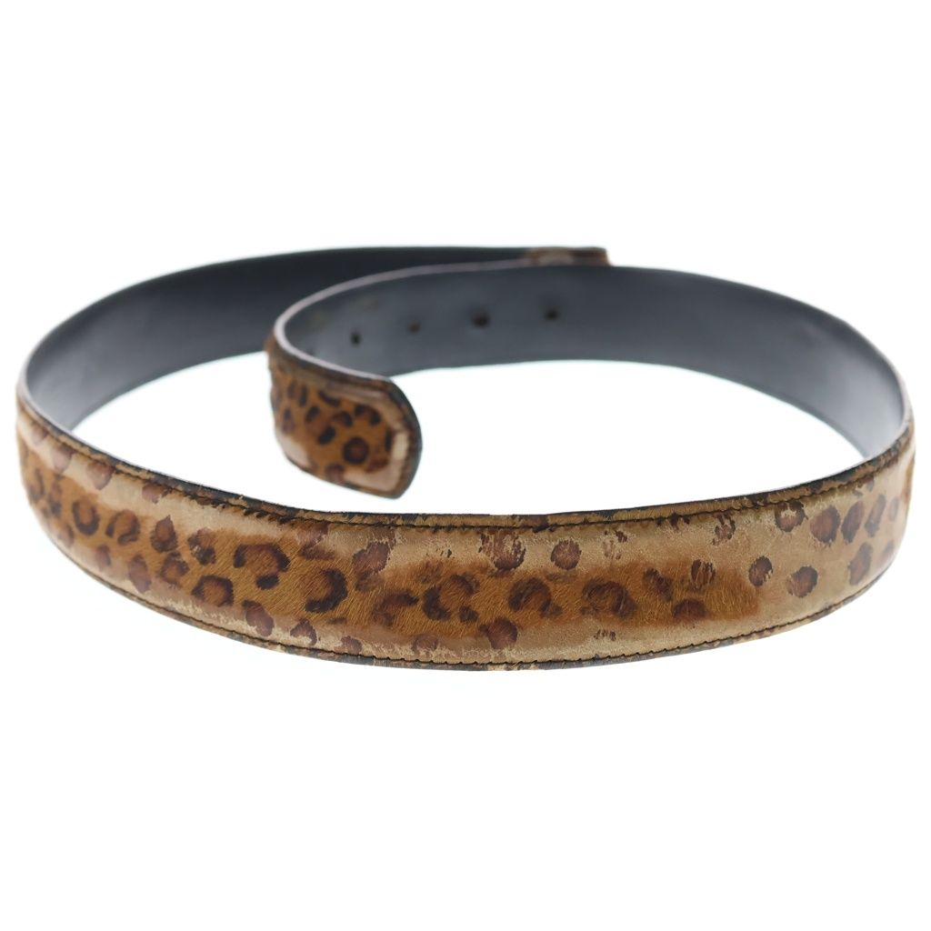 Chrome Hearts 1.5 Strap Leopard Pattern Scroll Rebe Roulis Betts Leather Belt — view 2