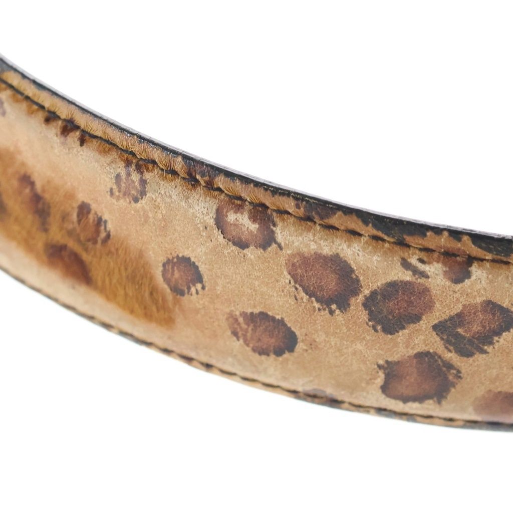 Chrome Hearts 1.5 Strap Leopard Pattern Scroll Rebe Roulis Betts Leather Belt — view 6