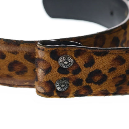 Chrome Hearts 1.5 Strap Leopard Pattern Scroll Rebe Roulis Betts Leather Belt — view 4