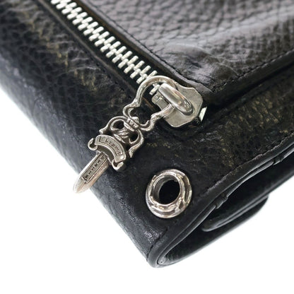 Chrome Hearts Wave Leather Wallet Black — view 6