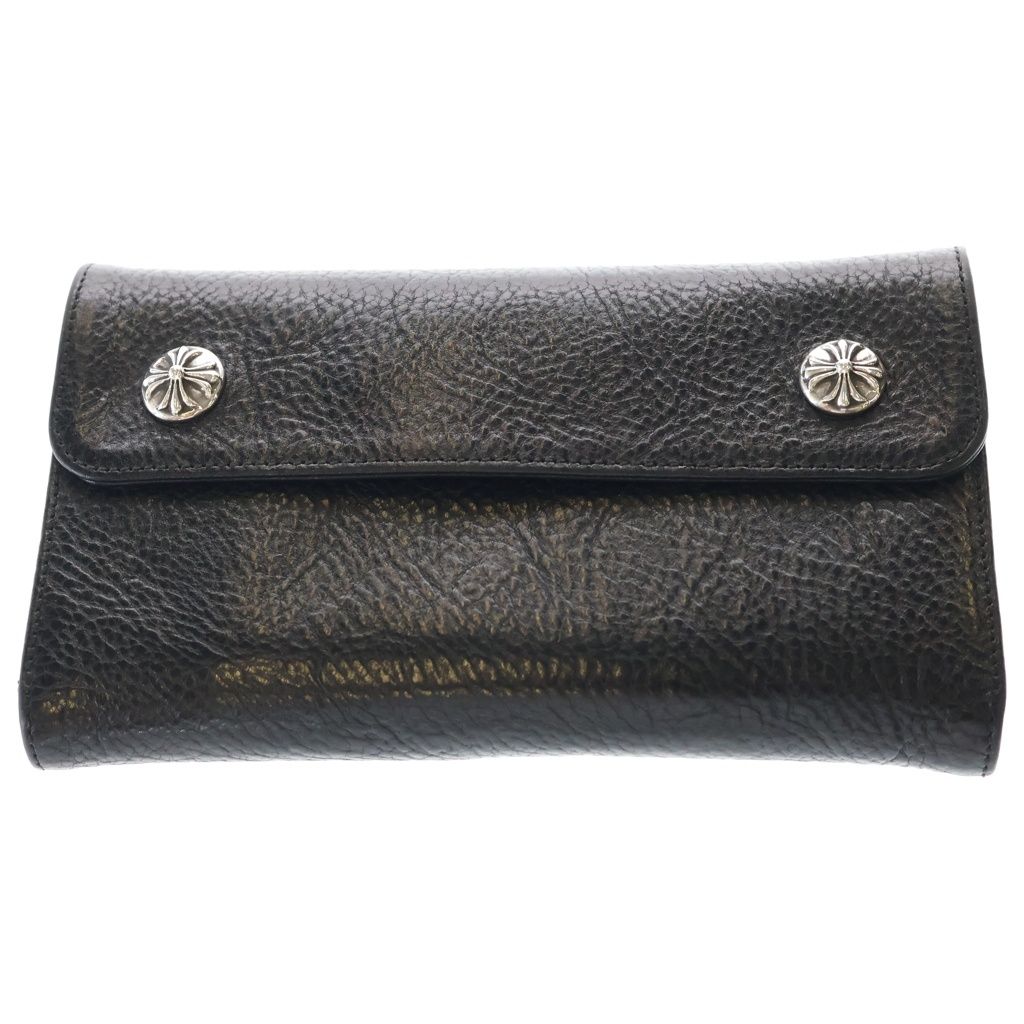 Chrome Hearts Wave Leather Wallet Black