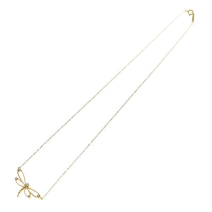 Tiffany & Co Dragonfly Diamond Necklace Pendant Chain Gold — view 2