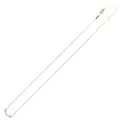 Tiffany & Co T Smile Mini Necklace Pendant Chain Pink Gold — view 2