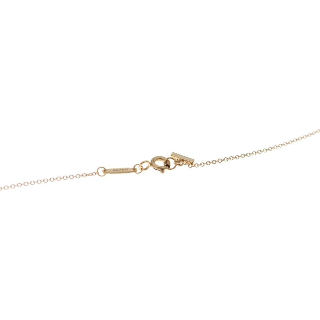 Tiffany & Co T Smile Mini Necklace Pendant Chain Pink Gold — view 4