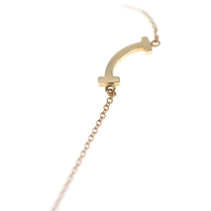 Tiffany & Co T Smile Mini Necklace Pendant Chain Pink Gold — view 5