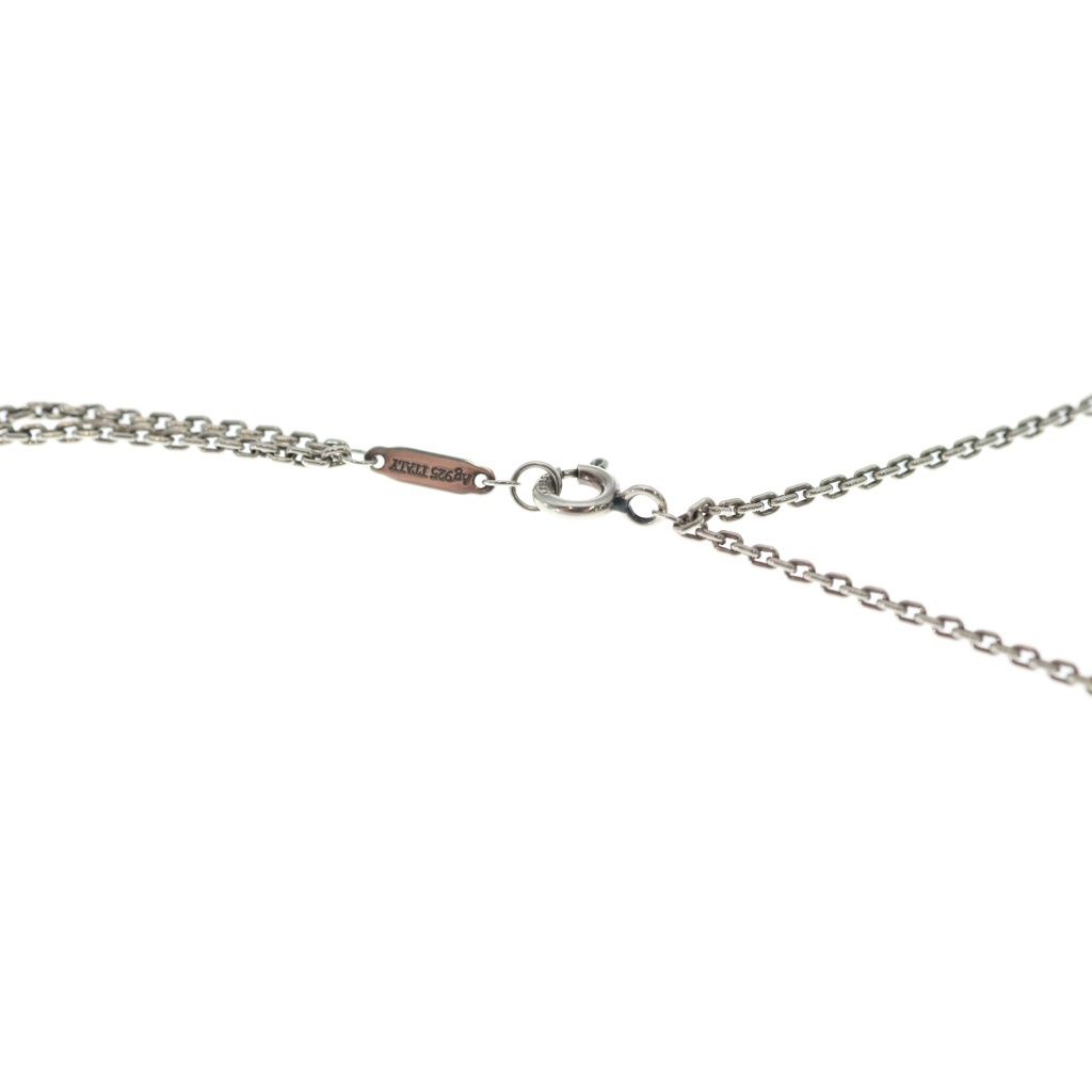 Tiffany & Co Double Link Necklace Pendant Chain 925 Sterling Silver — view 4
