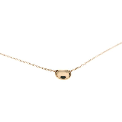 Tiffany & Co Elsa Peretti Bean Pave Diamond Necklace Pendant Chain Pink Gold — view 5