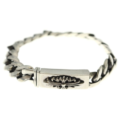 Chrome Hearts ID Bby Flrl Crs Baby ID Floral Cross Silver Bracelet