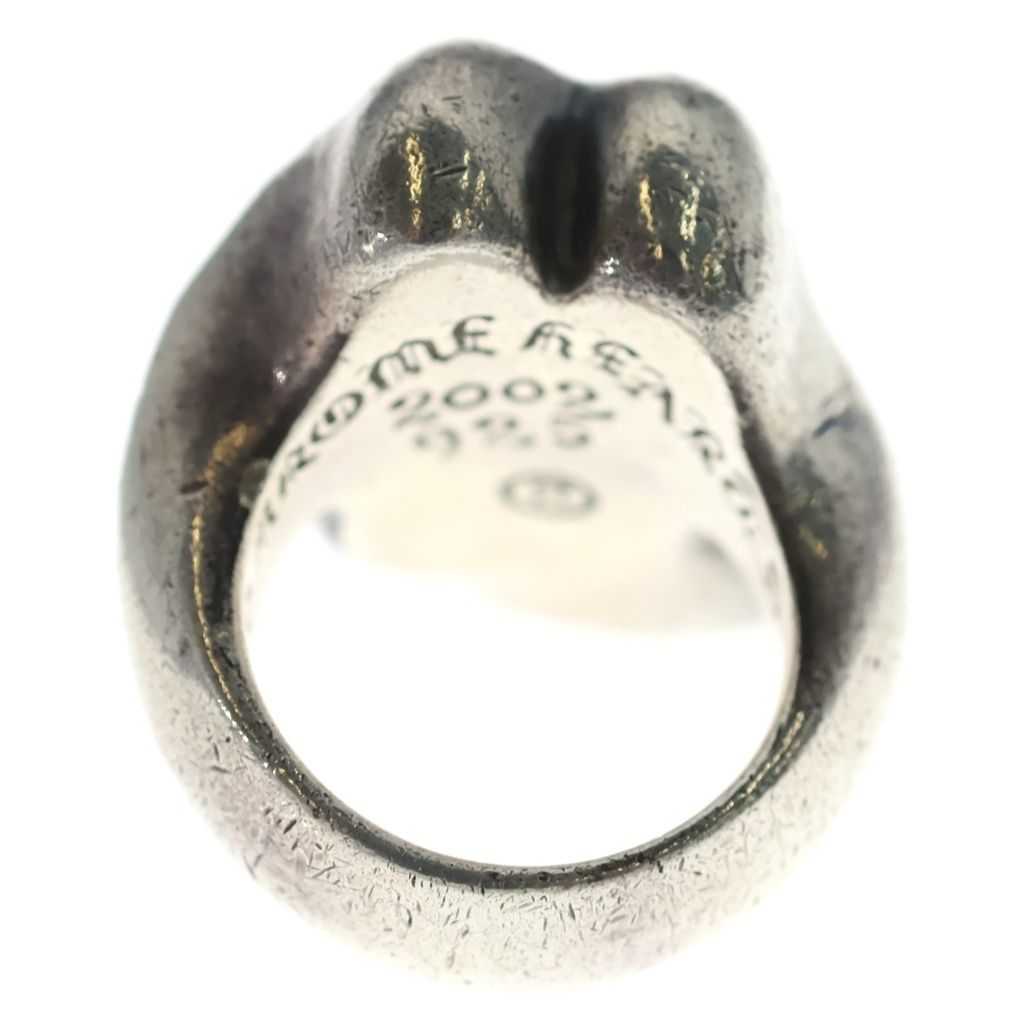 Chrome Hearts Lip Tongue Lg Lip and Tan Large Silver Ring — view 2