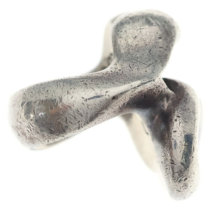 Chrome Hearts Lip Tongue Lg Lip and Tan Large Silver Ring — view 3