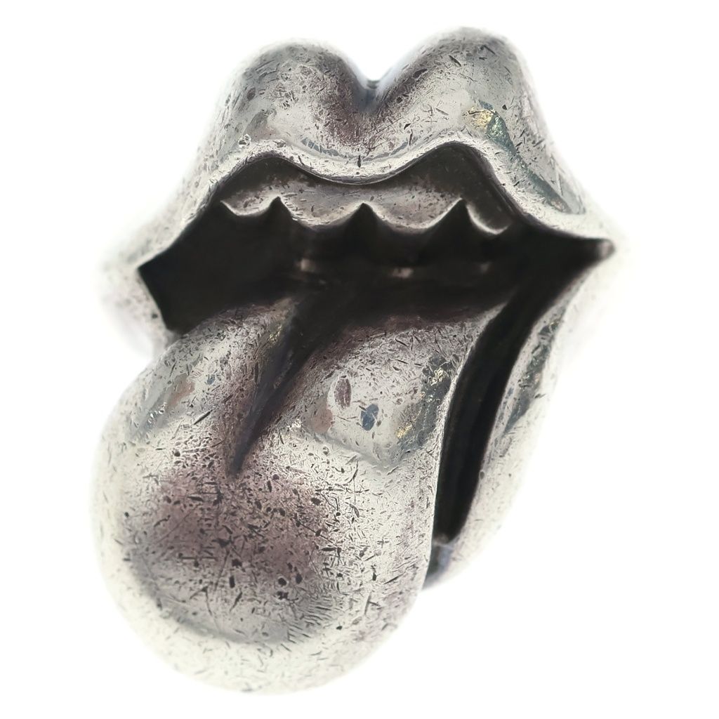Chrome Hearts Lip Tongue Lg Lip and Tan Large Silver Ring — view 4