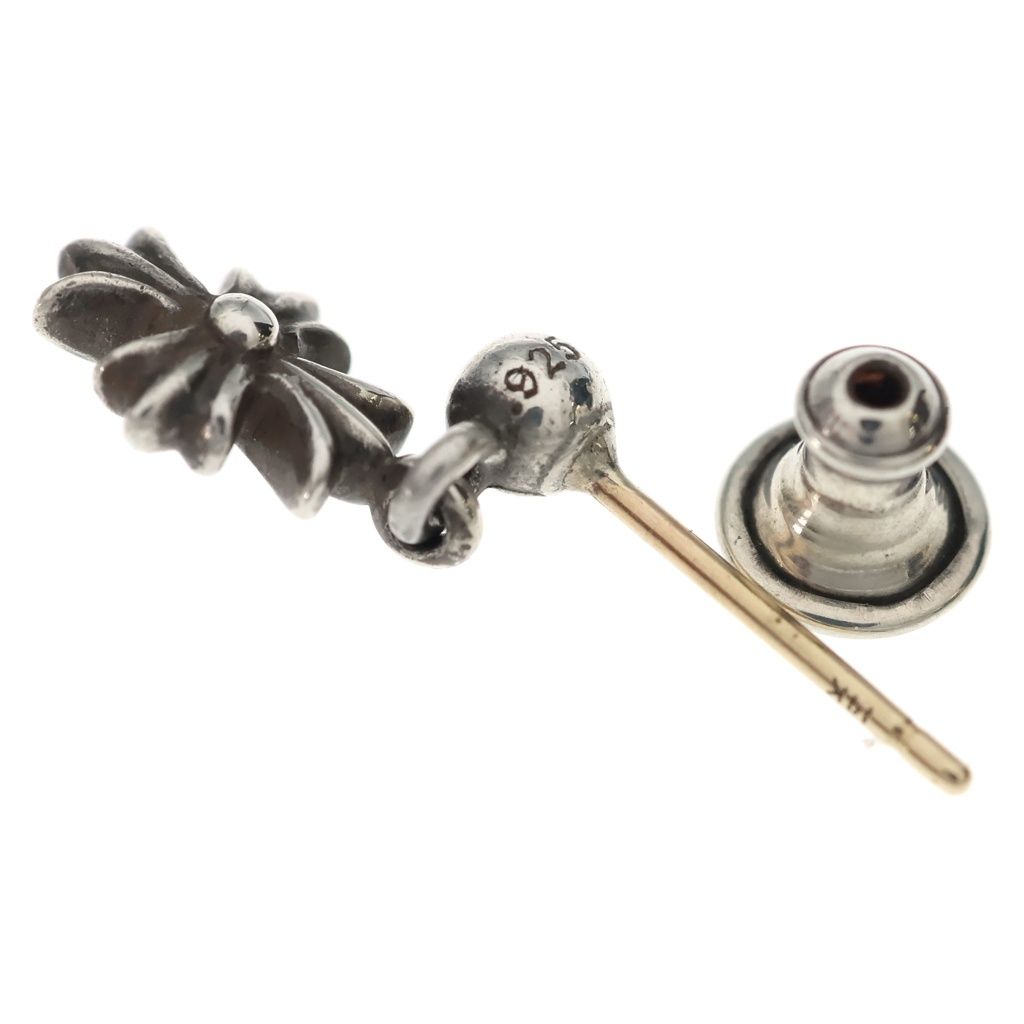 Chrome Hearts Tny CH Pls Tiny CH Plus Drop Earrings Silver — view 6