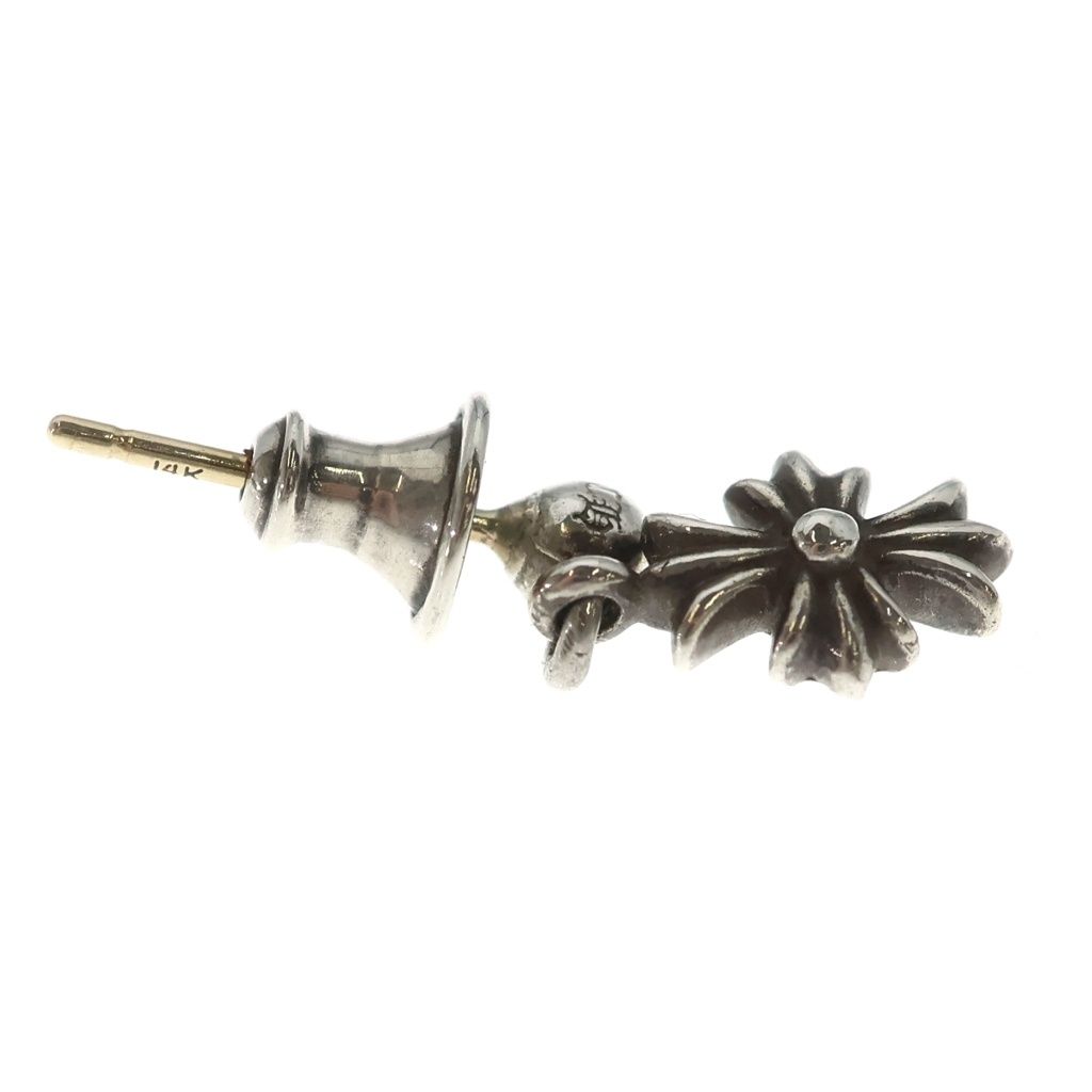 Chrome Hearts Tny CH Pls Tiny CH Plus Drop Earrings Silver — view 4