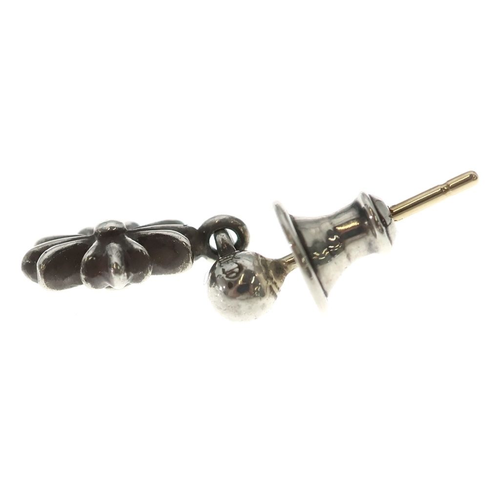 Chrome Hearts Tny CH Pls Tiny CH Plus Drop Earrings Silver — view 3