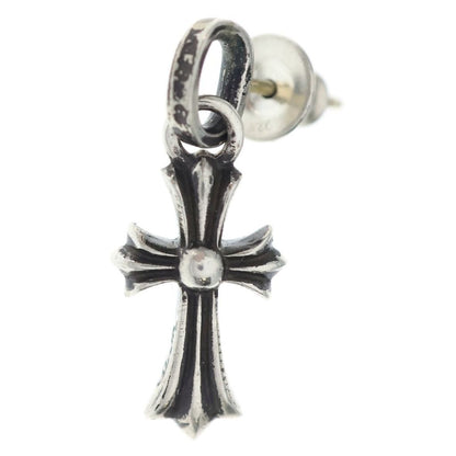 Chrome Hearts Bby Pprchn Baby Fat Cross Drop Earrings Silver