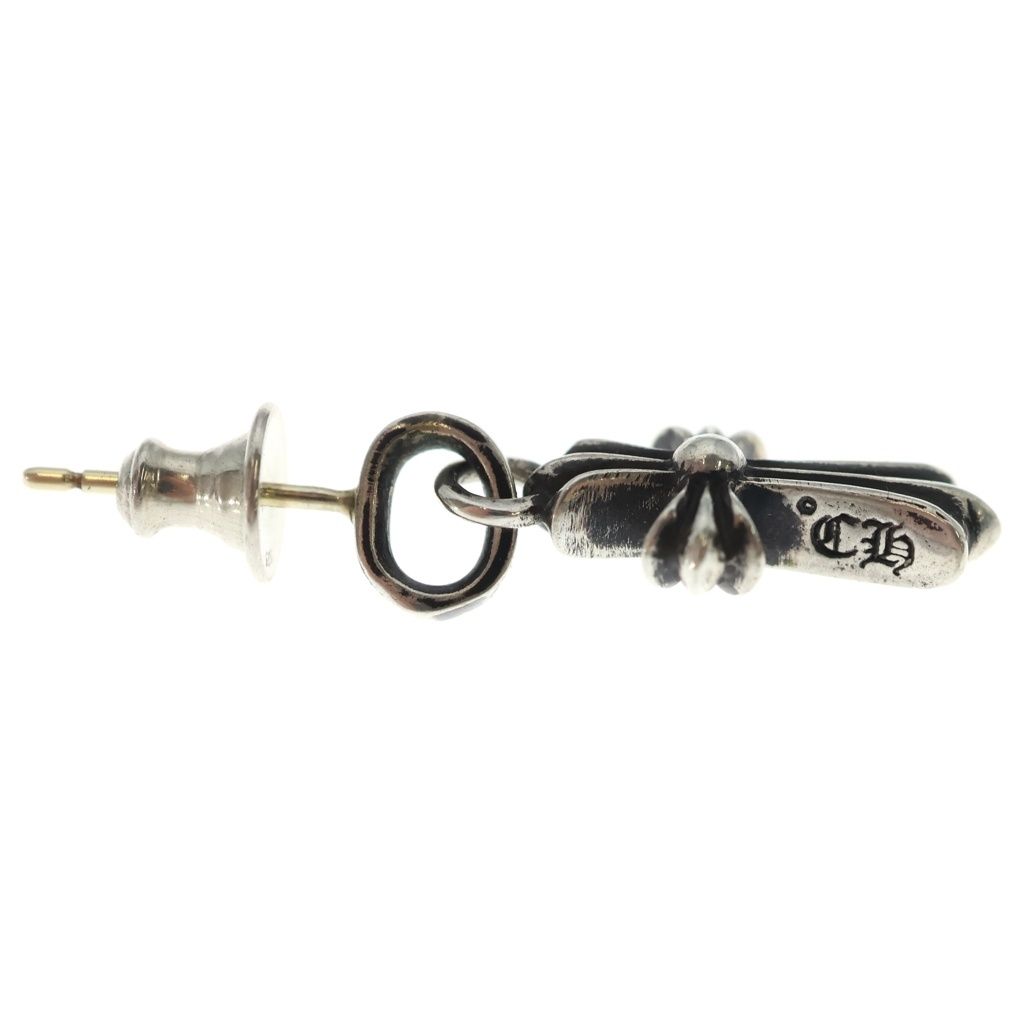 Chrome Hearts Bby Pprchn Baby Fat Cross Drop Earrings Silver — view 4