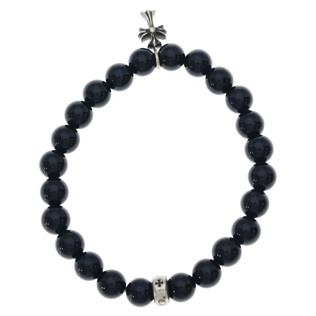 Chrome Hearts 6 mm Bead Bracelet Stack Cross MM Black — view 2