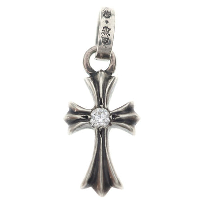 Chrome Hearts Crs Baby Fat Dmnd Fat Cross 1 Diamond on Both Sides Pendant Top — view 2