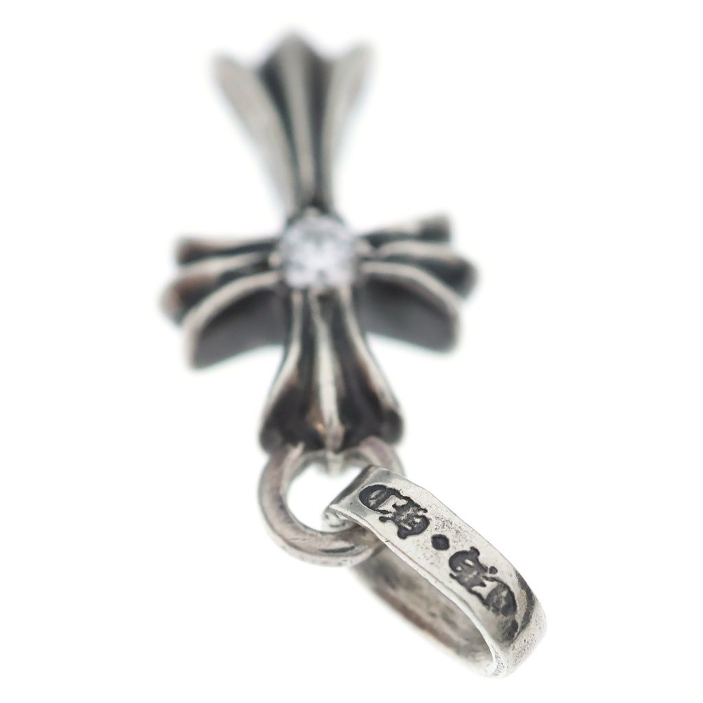 Chrome Hearts Crs Baby Fat Dmnd Fat Cross 1 Diamond on Both Sides Pendant Top — view 6