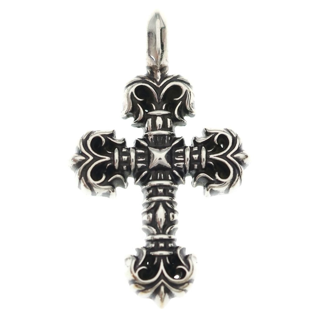 Chrome Hearts Charm Filigree Tiny Silver Necklace Top
