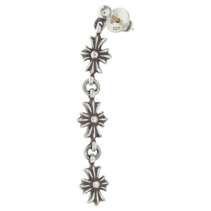 Chrome Hearts Tiny CH Pls 3 Ech Plus 3 Drop Earrings Silver