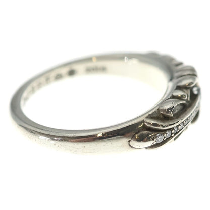Chrome Hearts Baby Clsc P D Classic Floral Cross Pave Diamond Silver Ring — view 3