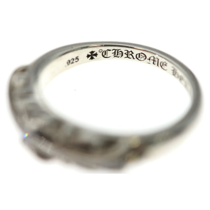 Chrome Hearts Baby Clsc P D Classic Floral Cross Pave Diamond Silver Ring — view 5