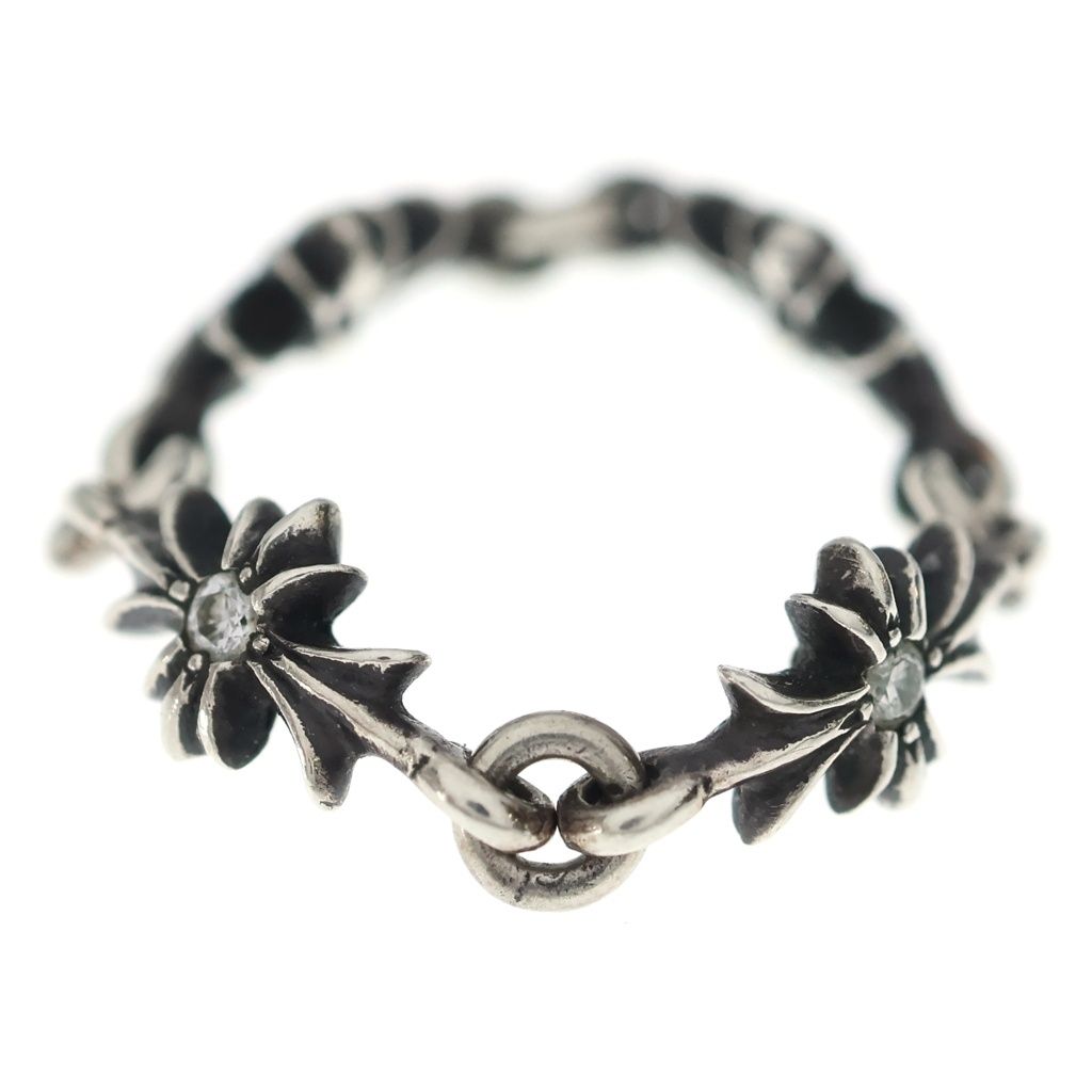 Chrome Hearts Tny CH Pls Dia Tiny CH Plus Diamond Ring Silver — view 4