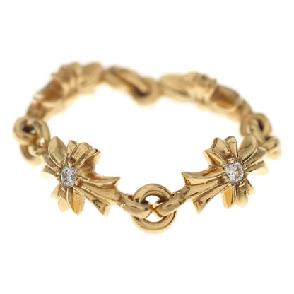 Chrome Hearts 22k Ring Tny CH Pls P Dia Tiny CH Plastic Sling Pave Diamond Gold — view 4