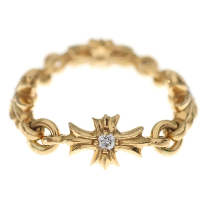 Chrome Hearts 22k Ring Tny CH Pls P Dia Tiny CH Plastic Sling Pave Diamond Gold