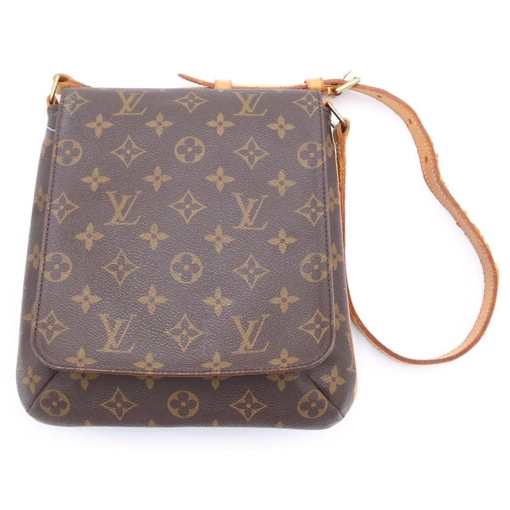 Louis Vuitton Monogram Musette Salsa Mini Shoulder Bag Brown Leather Gold