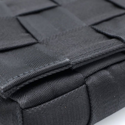 Bottega Veneta Cassette Small Maxi Intrecciato Canvas Shoulder Bag Black — view 6