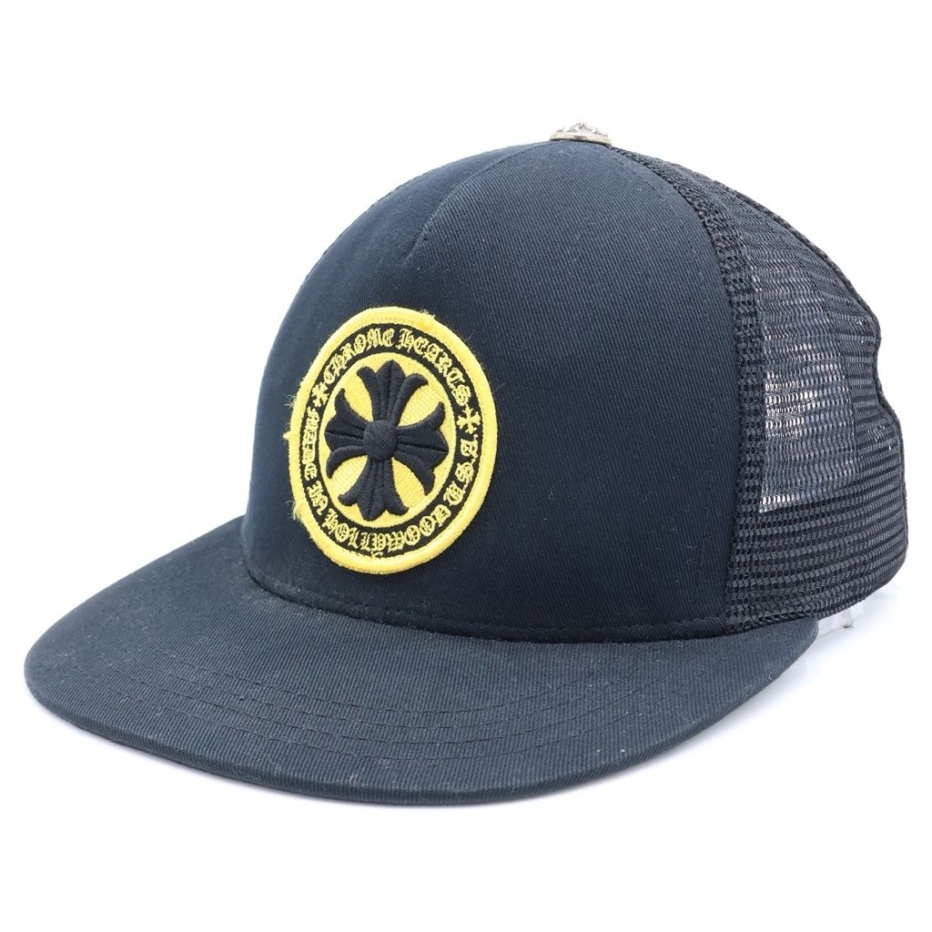 Chrome Hearts Trucker Cap Truck Khaki Cap CH Plus Patch with Cross Ball Mesh