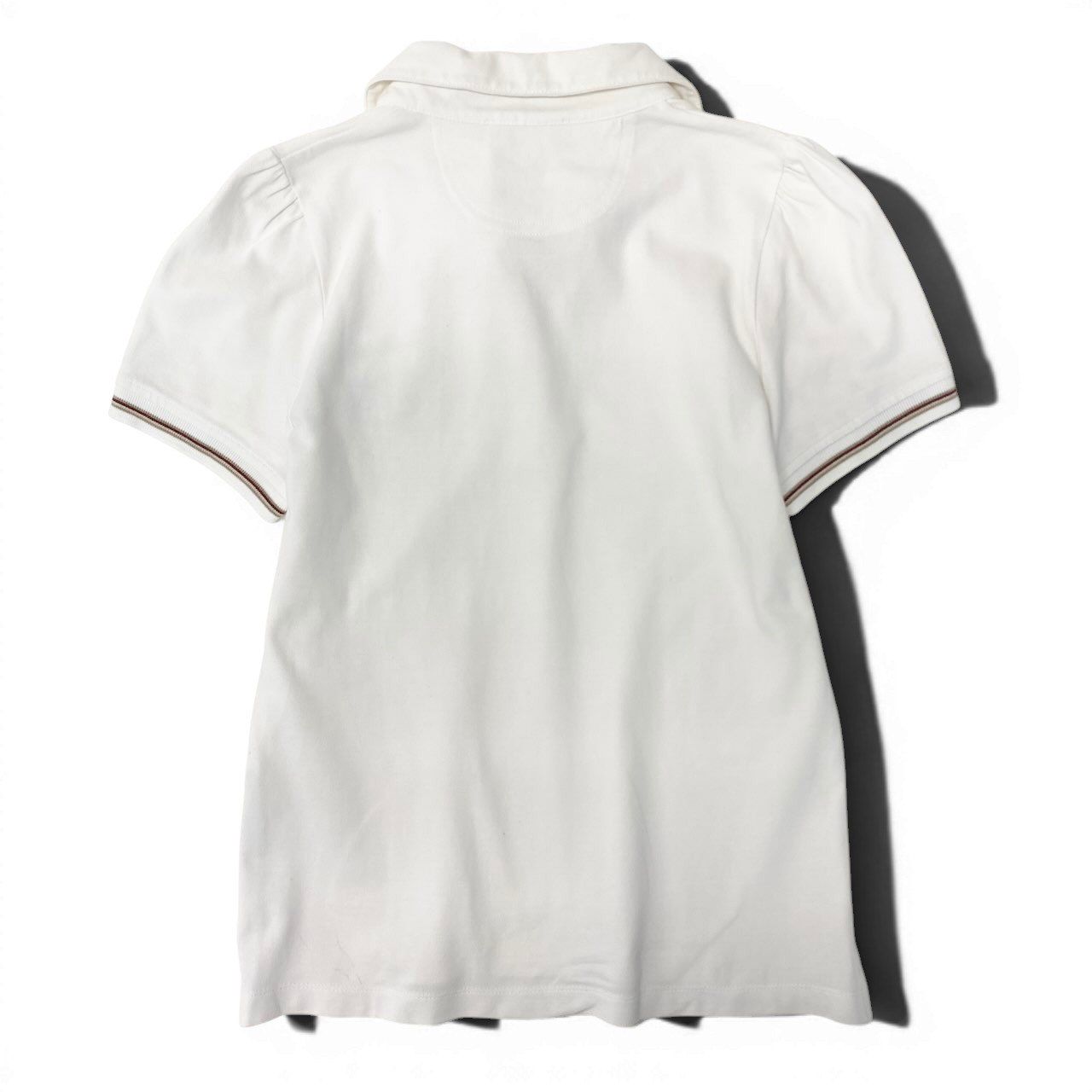 Celine Short Sleeve Polo Shirt Carriage Logo Embroidery Puff M White — view 3