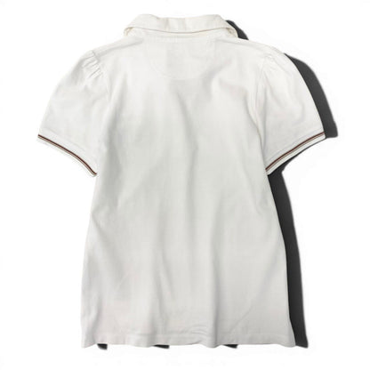 Celine Short Sleeve Polo Shirt Carriage Logo Embroidery Puff M White — view 3