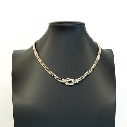 Tiffany & Co Necklace Double Rope Center Knot 925 Sterling Silver — view 6