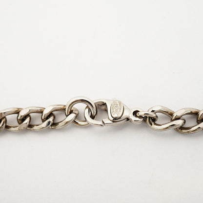 Chanel Necklace CC Logo Perforated Metal Silver — view 4