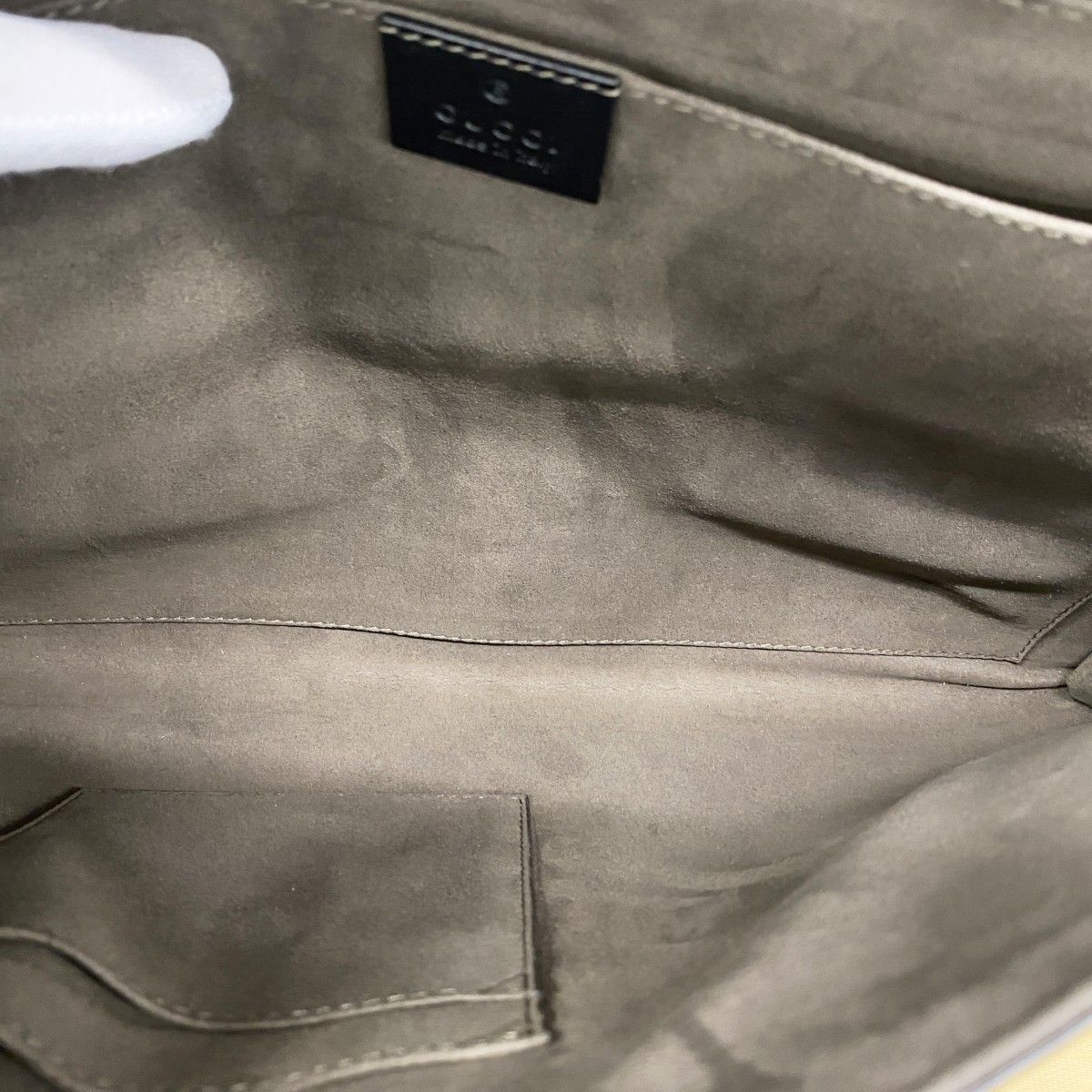 Gucci Clutch GG Supreme Carre Star Beige Black Silver — view 4