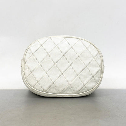 Chanel Shoulder Bag Bicolor Leather White Gold — view 3