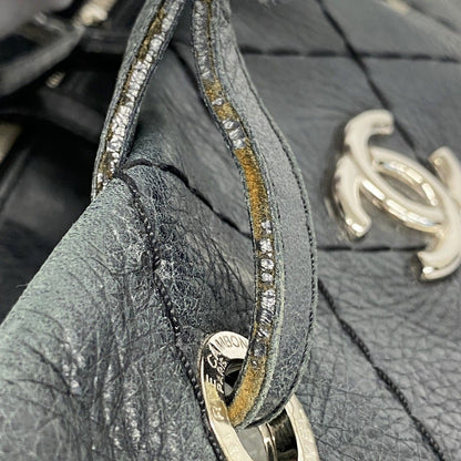 Chanel Tote on the Road Leather Black Silver — view 6