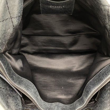 Chanel Tote on the Road Leather Black Silver — view 4