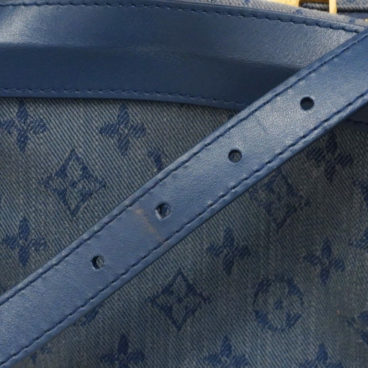 Louis Vuitton Shoulder Bag Monogram Denim Soft Trunk Navy — view 9