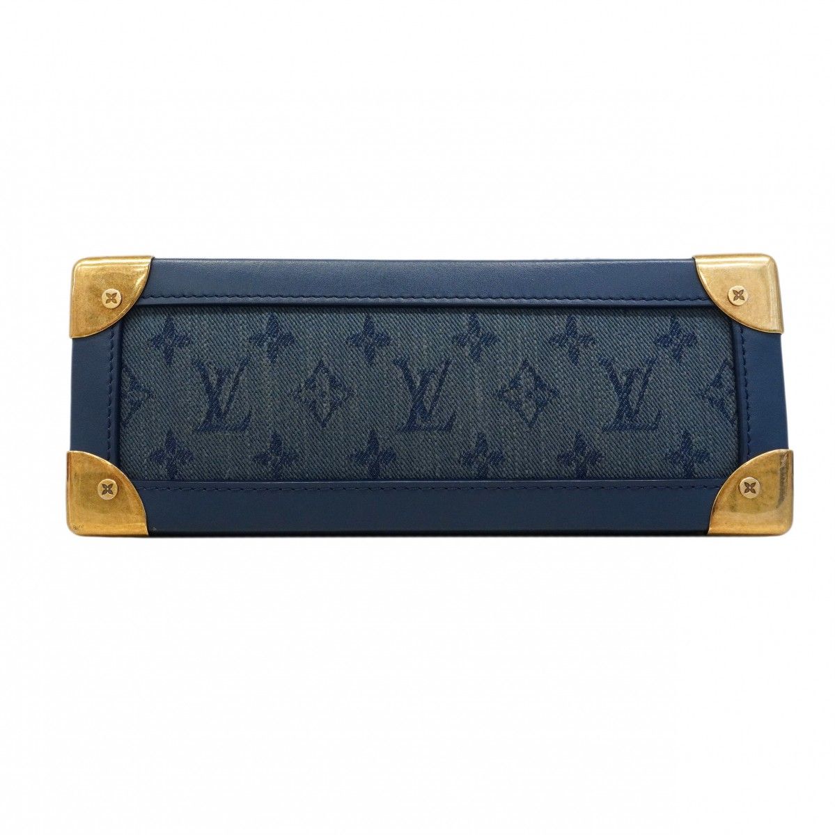 Louis Vuitton Shoulder Bag Monogram Denim Soft Trunk Navy — view 3