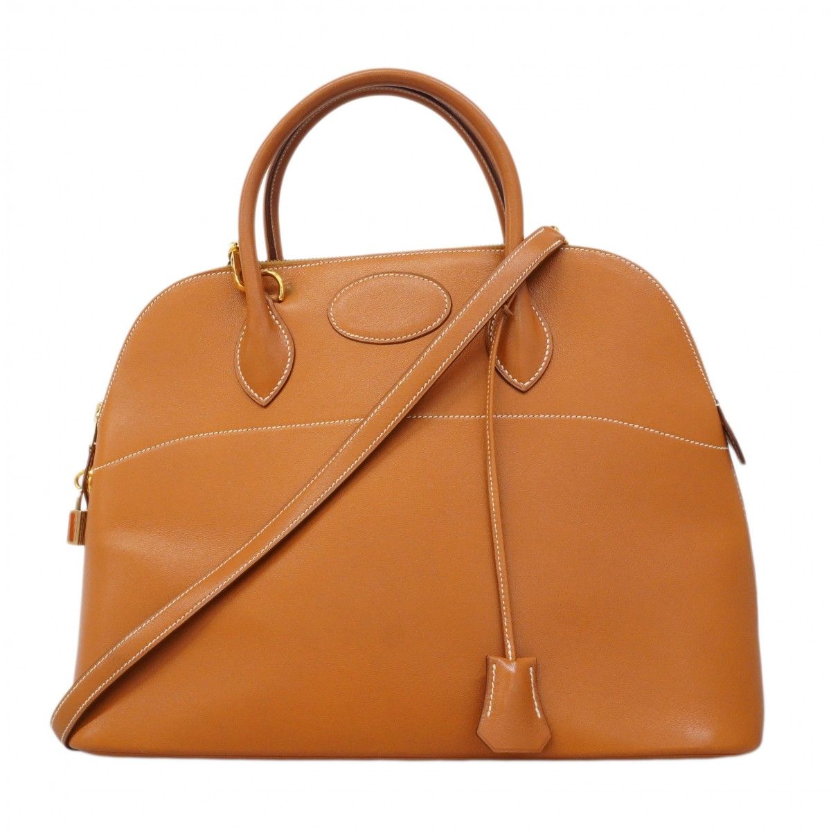 Hermes Handbag Bolide 35 Vo Galiba Gold 2-Way Bag