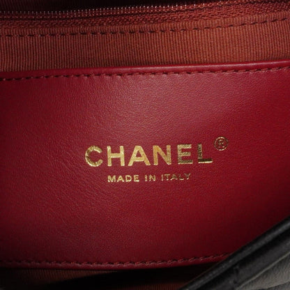 Chanel Shoulder Bag Quilted Leather Black Gold — view 5