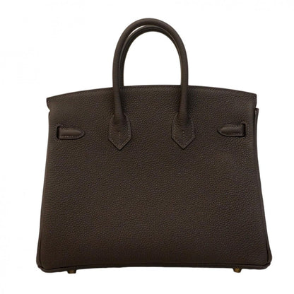 Hermes Handbag Birkin 25 Togo Vert Roden Gold — view 6