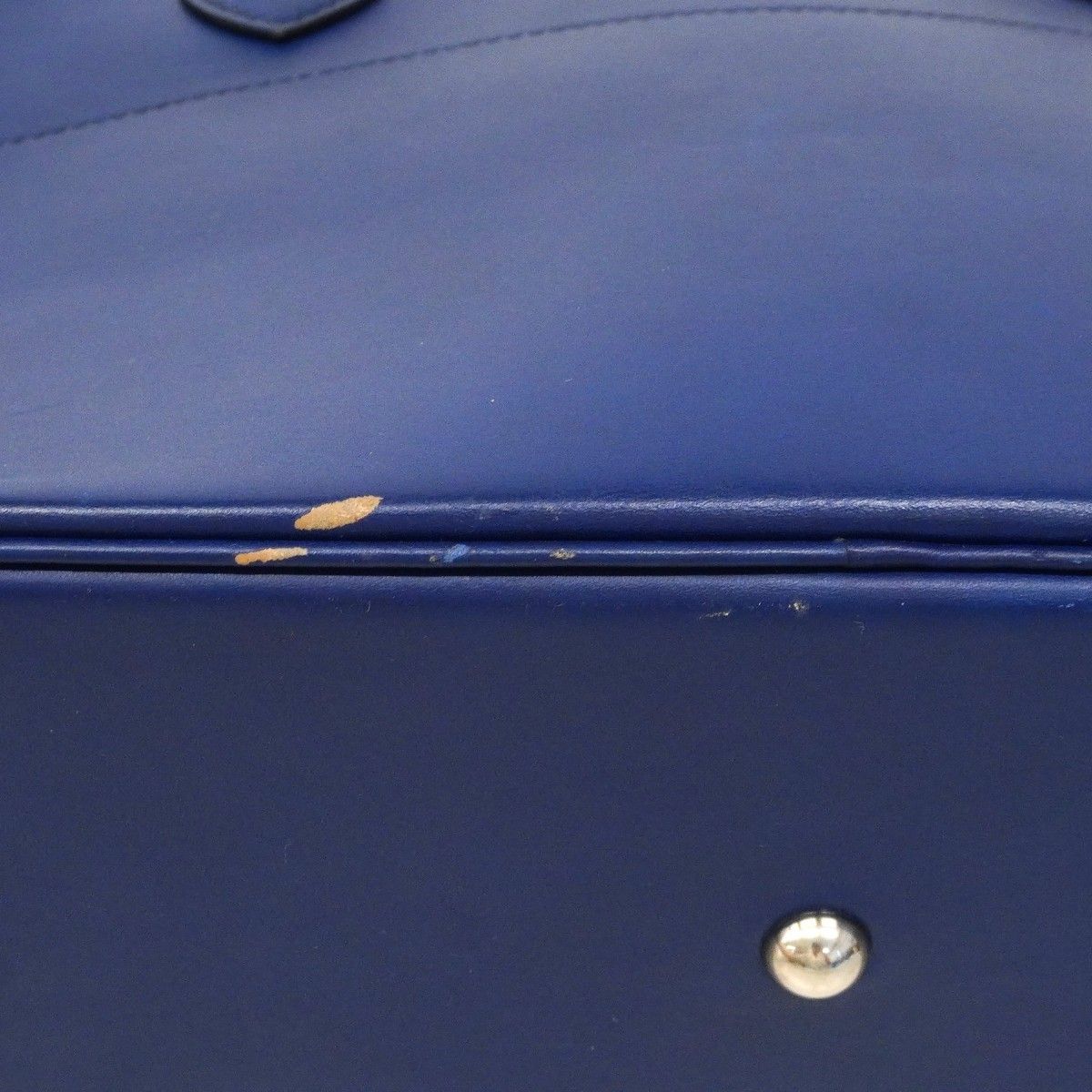 Hermes Handbag Bolide 31 Box Calf Blue Domalt Silver — view 7